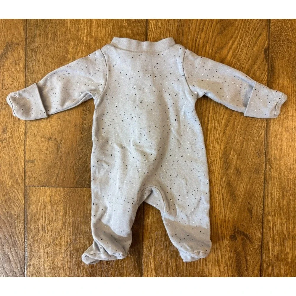 Carters Preemie Baby Boy Sleeper Outfit Romper‎ Cotton Reborn Doll Speckled Bear
